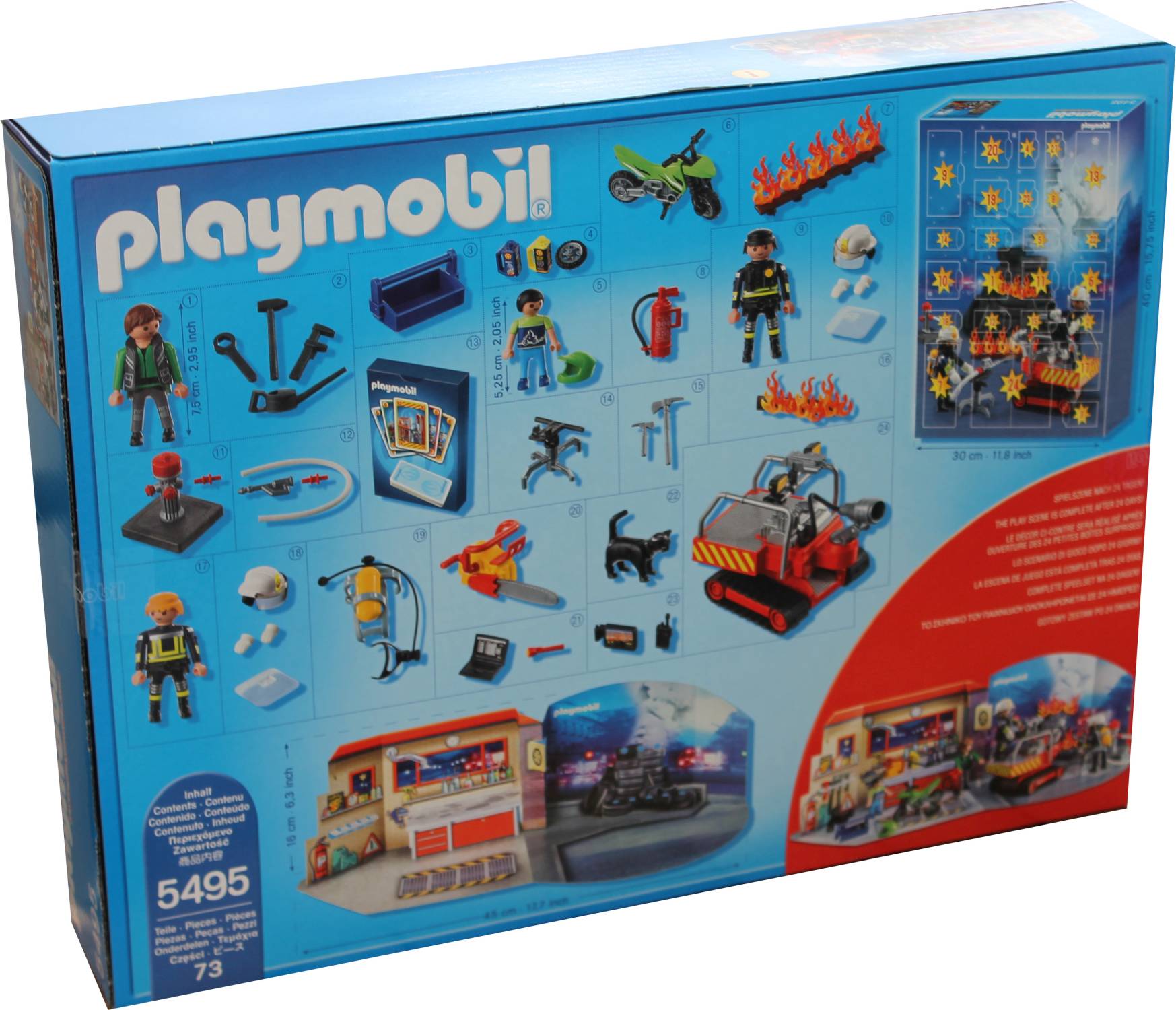 PLAYMOBIL 5495 Adventskalender Weihnachtskalender Feuerwehr NEU eBay